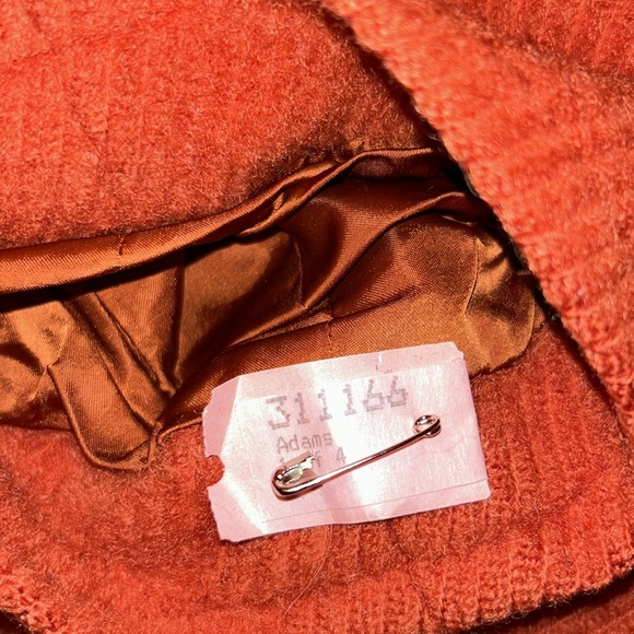Authentic Vintage Salvatore Ferragamo Burnt Orange Wool & Mohair Italian Peacoat - Picture 11 of 12